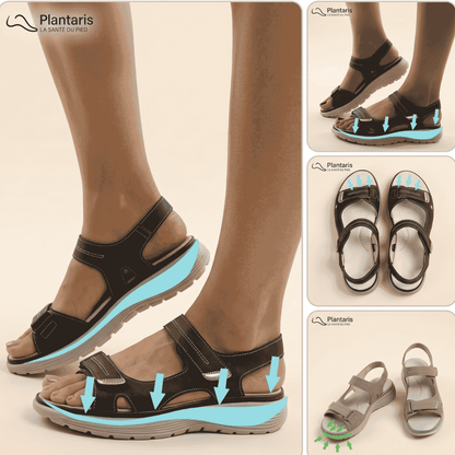 Soline — Sandale Orthopédique Cuir Vegan, Soutien Voûte Plantaire