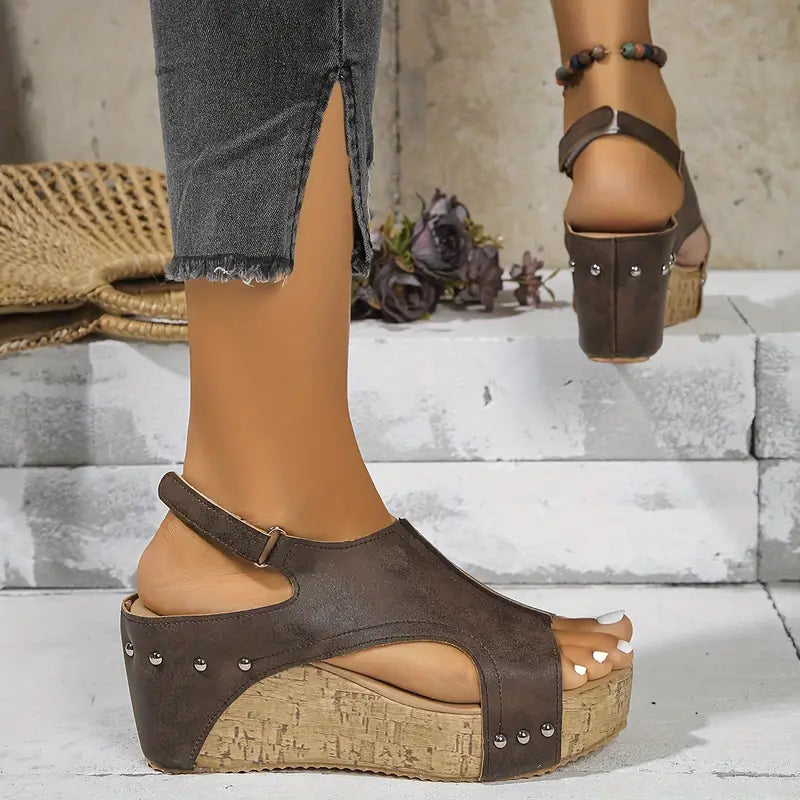 Plantaris Colombe – Sandales Compensées Femme Vintage | Maintien, Style