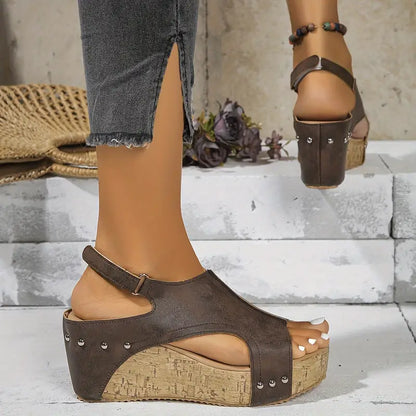 Plantaris Colombe – Sandales Compensées Femme Vintage | Maintien, Style