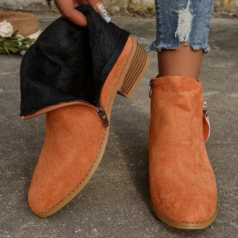 Plantaris Maaike – Bottines Zippées Femme Rétro | Confort Voûte Plantaire, Quotidien