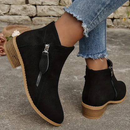 Plantaris Maaike – Bottines Zippées Femme Rétro | Confort Voûte Plantaire, Quotidien