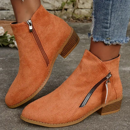 Plantaris Maaike – Bottines Zippées Femme Rétro | Confort Voûte Plantaire, Quotidien