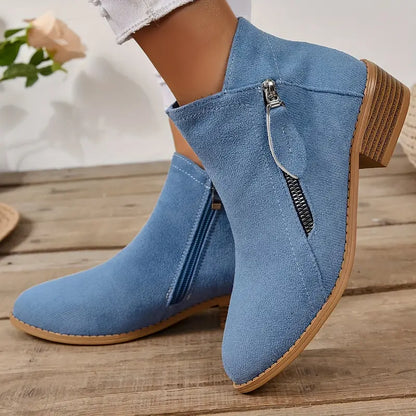 Plantaris Maaike – Bottines Zippées Femme Rétro | Confort Voûte Plantaire, Quotidien