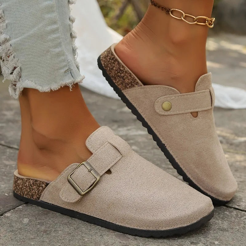 Plantaris Anneke – Sandales Daim Confort Femme Bout Rond | Voûte Plantaire, Été