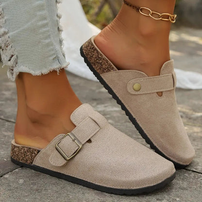 Plantaris Anneke – Sandales Daim Confort Femme Bout Rond | Voûte Plantaire, Été