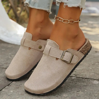 Plantaris Anneke – Sandales Daim Confort Femme Bout Rond | Voûte Plantaire, Été