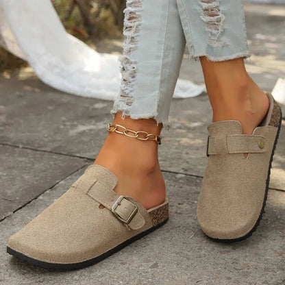 Plantaris Anneke – Sandales Daim Confort Femme Bout Rond | Voûte Plantaire, Été