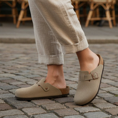 Plantaris Lucie – Mules Confort Femme Daim Semelle Souple | Voûte Plantaire, Quotidien