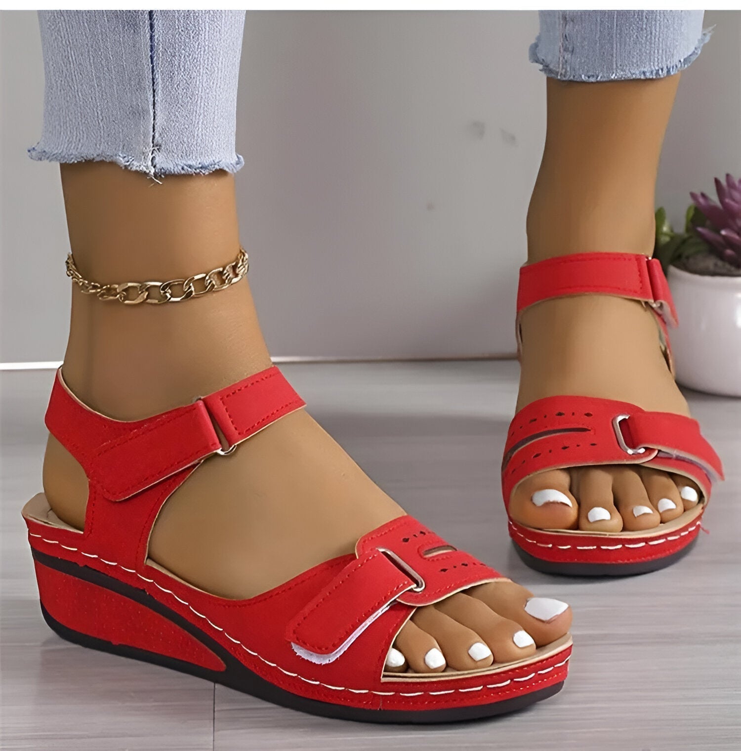 Plantaris Éliane – Sandales Compensées Confort Femme | Voûte Plantaire, Élégantes