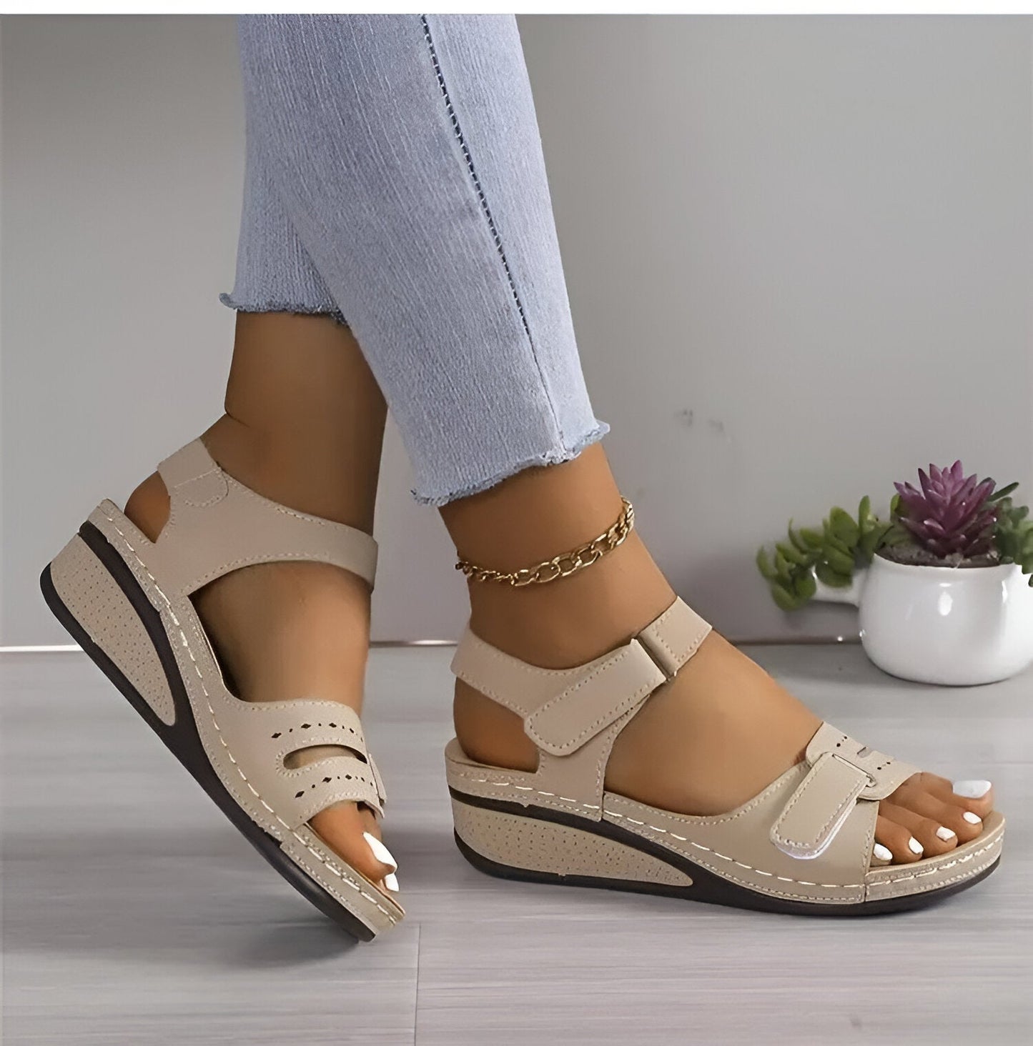 Plantaris Éliane – Sandales Compensées Confort Femme | Voûte Plantaire, Élégantes
