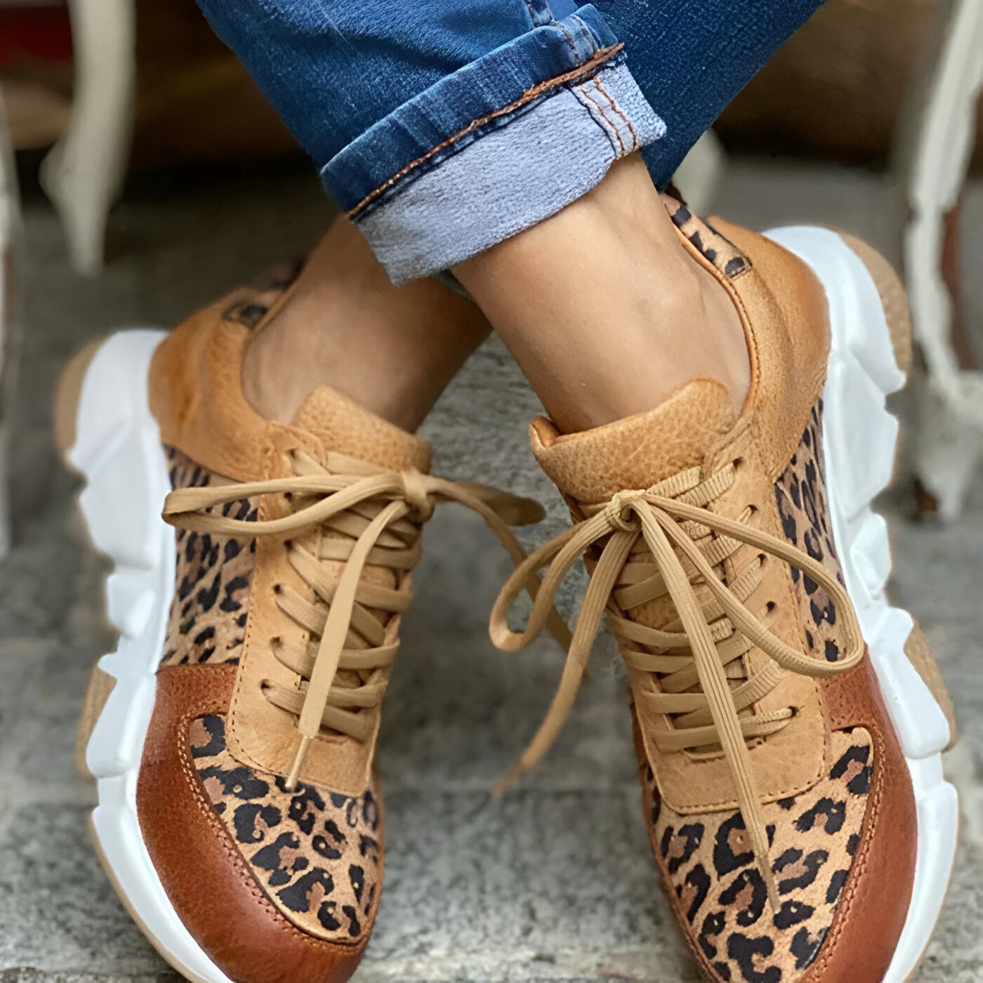 Plantaris Anouk – Baskets Confort Femme Léopard | Voûte Plantaire, Amorti Souple