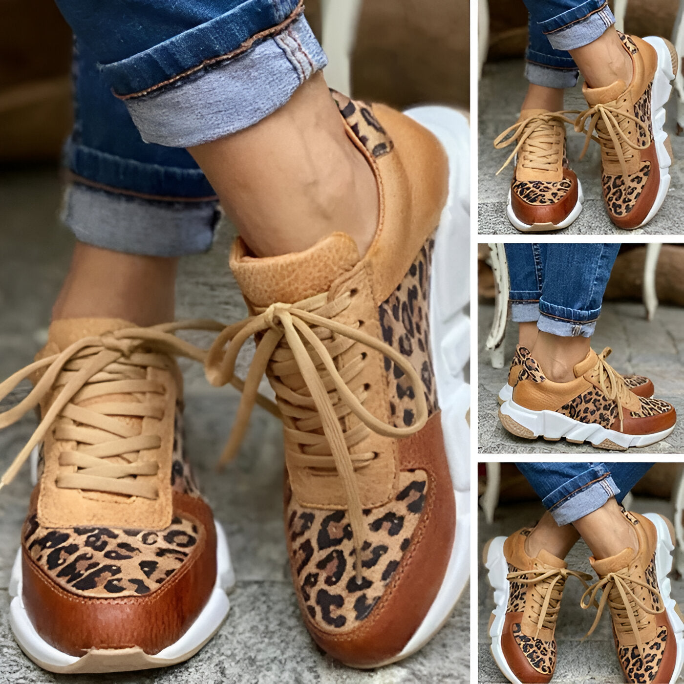 Plantaris Anouk – Baskets Confort Femme Léopard | Voûte Plantaire, Amorti Souple