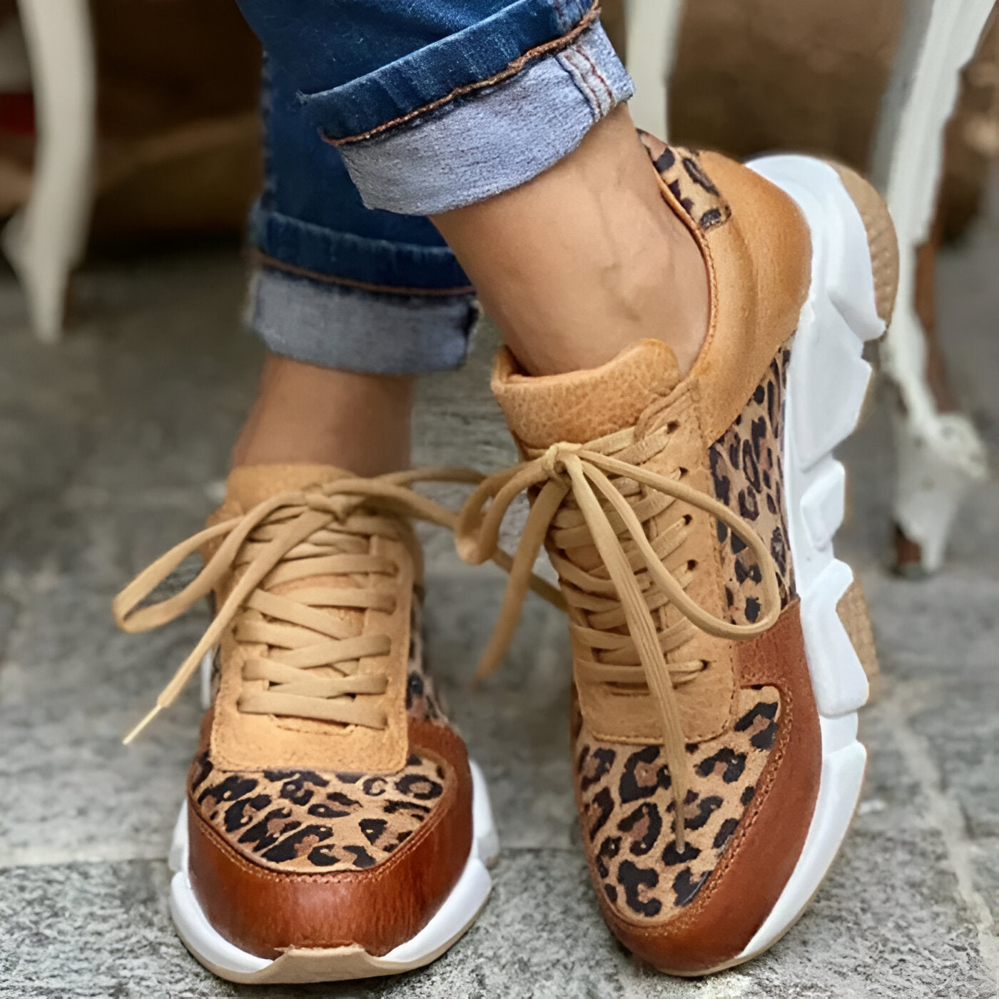 Plantaris Anouk – Baskets Confort Femme Léopard | Voûte Plantaire, Amorti Souple