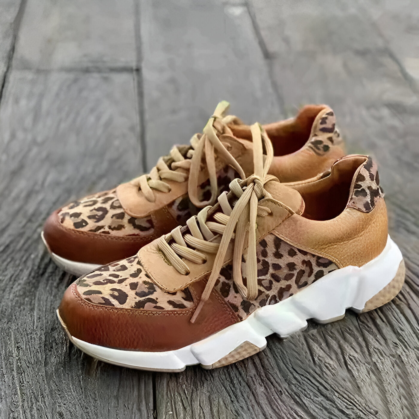 Plantaris Anouk – Baskets Confort Femme Léopard | Voûte Plantaire, Amorti Souple