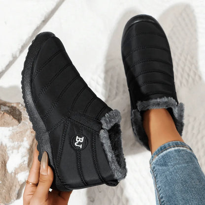 Plantaris Blanche – Bottines Fourrées Femme Effet Cuir | Doublure Chaude, Confort Hiver