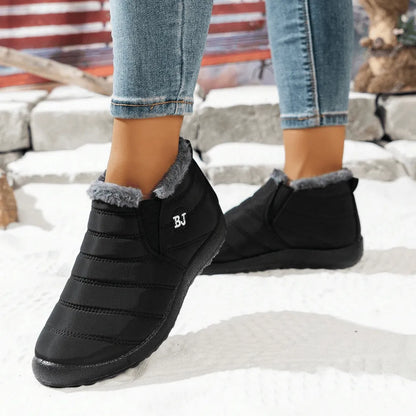 Plantaris Blanche – Bottines Fourrées Femme Effet Cuir | Doublure Chaude, Confort Hiver