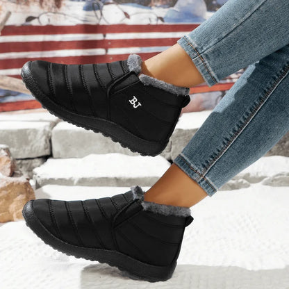 Plantaris Blanche – Bottines Fourrées Femme Effet Cuir | Doublure Chaude, Confort Hiver