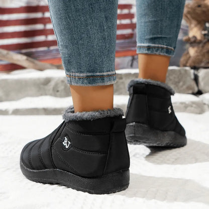 Plantaris Blanche – Bottines Fourrées Femme Effet Cuir | Doublure Chaude, Confort Hiver
