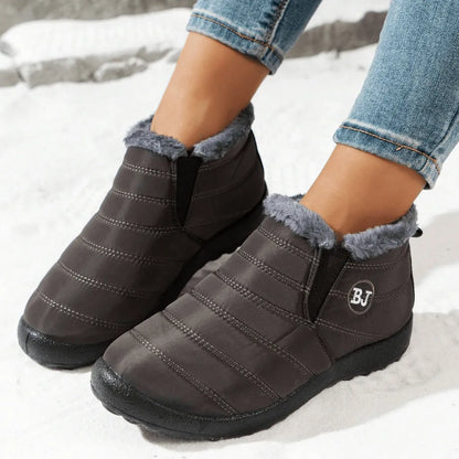 Plantaris Blanche – Bottines Fourrées Femme Effet Cuir | Doublure Chaude, Confort Hiver