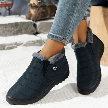 Plantaris Blanche – Bottines Fourrées Femme Effet Cuir | Doublure Chaude, Confort Hiver
