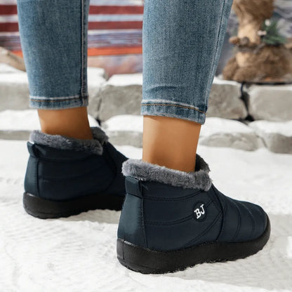 Plantaris Blanche – Bottines Fourrées Femme Effet Cuir | Doublure Chaude, Confort Hiver