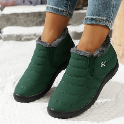 Plantaris Blanche – Bottines Fourrées Femme Effet Cuir | Doublure Chaude, Confort Hiver