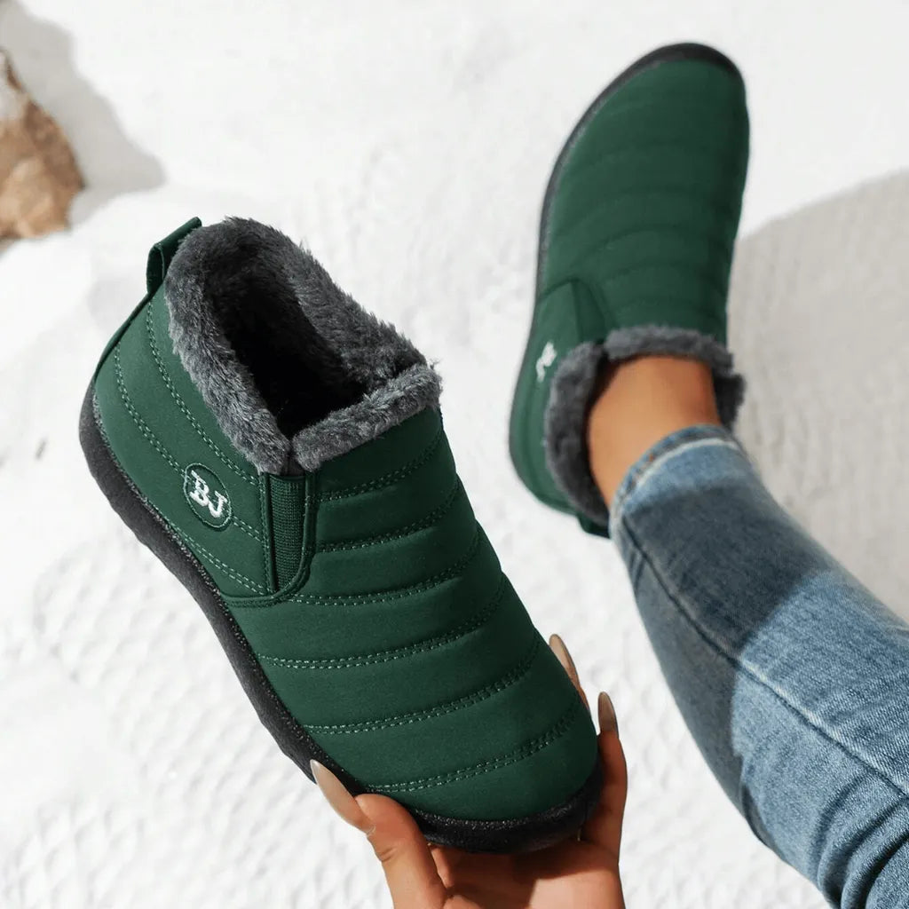 Plantaris Blanche – Bottines Fourrées Femme Effet Cuir | Doublure Chaude, Confort Hiver