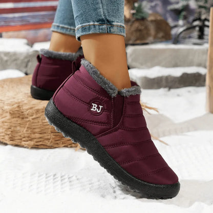Plantaris Blanche – Bottines Fourrées Femme Effet Cuir | Doublure Chaude, Confort Hiver