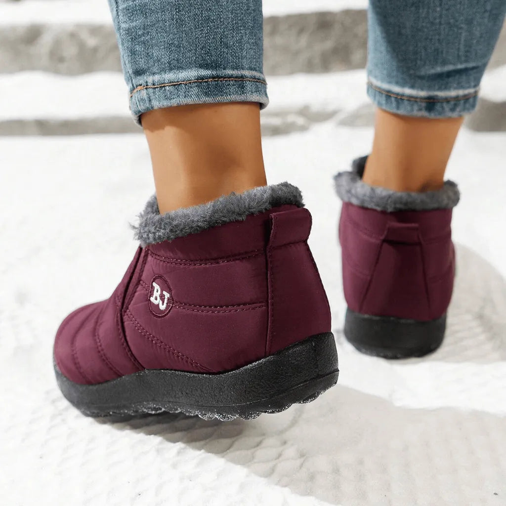Plantaris Blanche – Bottines Fourrées Femme Effet Cuir | Doublure Chaude, Confort Hiver