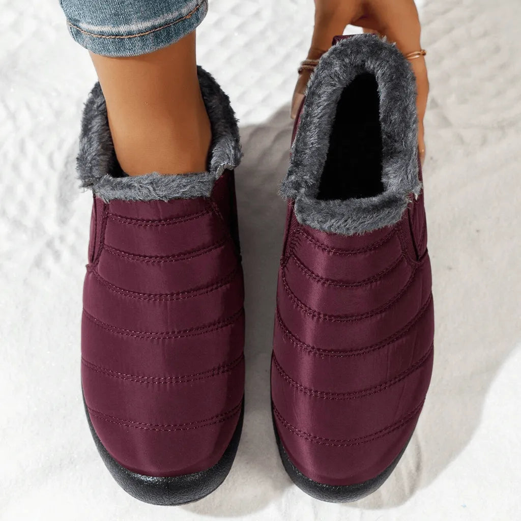 Plantaris Blanche – Bottines Fourrées Femme Effet Cuir | Doublure Chaude, Confort Hiver
