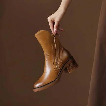 Plantaris Anna – Bottines Femme Effet Cuir | Confort Quotidien, Maintien Souple