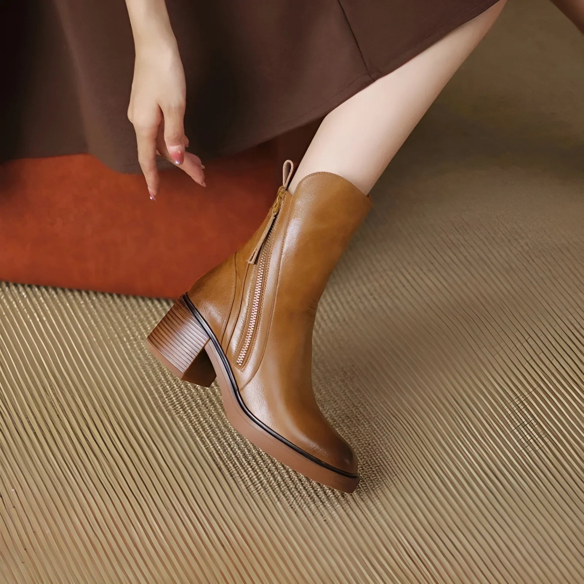 Plantaris Anna – Bottines Femme Effet Cuir | Confort Quotidien, Maintien Souple