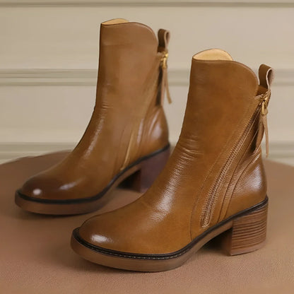 Plantaris Anna – Bottines Femme Effet Cuir | Confort Quotidien, Maintien Souple